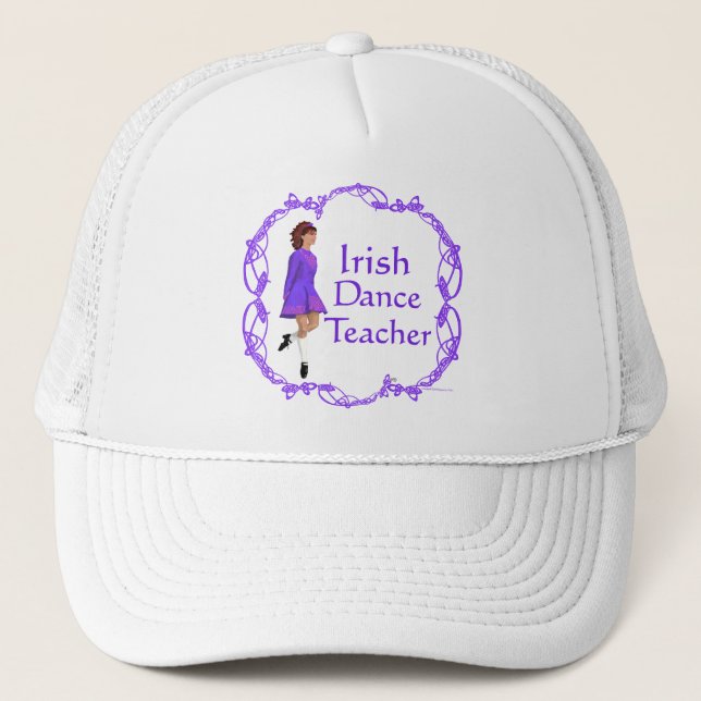 Gorra De Camionero Profesora irlandesa de danza - morado (Anverso)