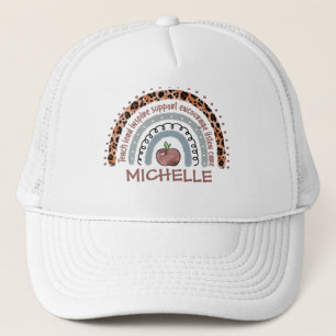 Gorra De Camionero Profesora personalizada de arco iris