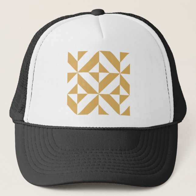 Gorra De Camionero Profundo patrón de cubo de decúbito geométrico de  (Anverso)