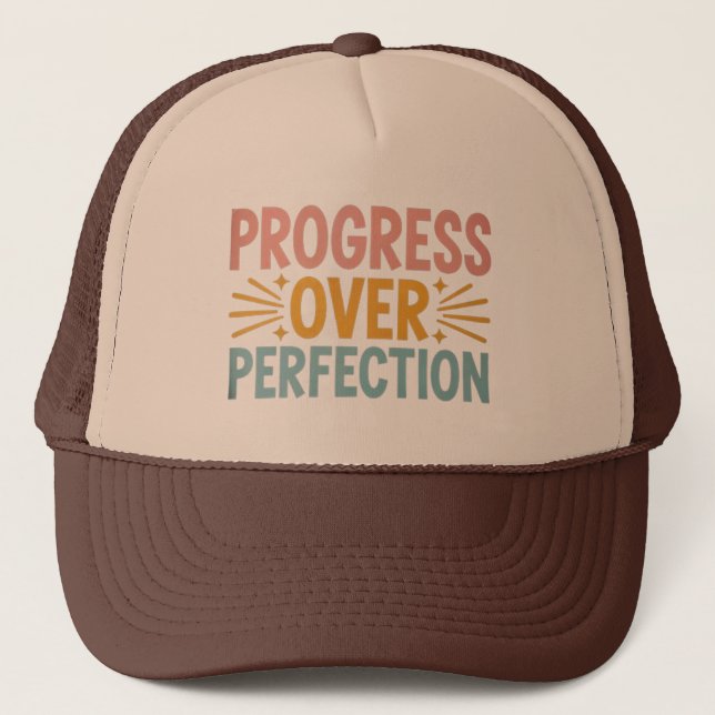 Gorra De Camionero Progreso del Profesor sobre la Perfección Regreso  (Anverso)