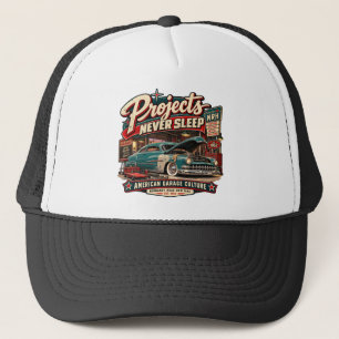 Gorra De Camionero Projects Never Sleep – Cultura de garaje americana