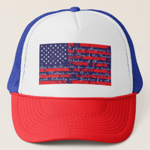Gorra De Camionero Prometo la lealtad en la bandera de Estados Unidos