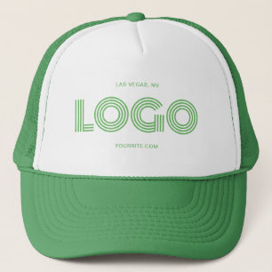 Gorra De Camionero Promoción de logotipo rectangular moderno verde cl