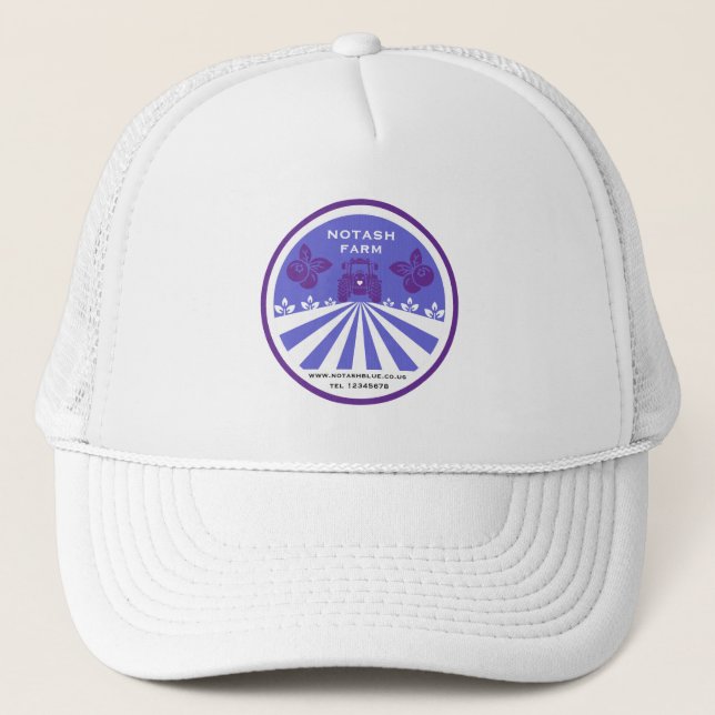 Gorra De Camionero Promoción U-Pick Blueberry Farm (Anverso)