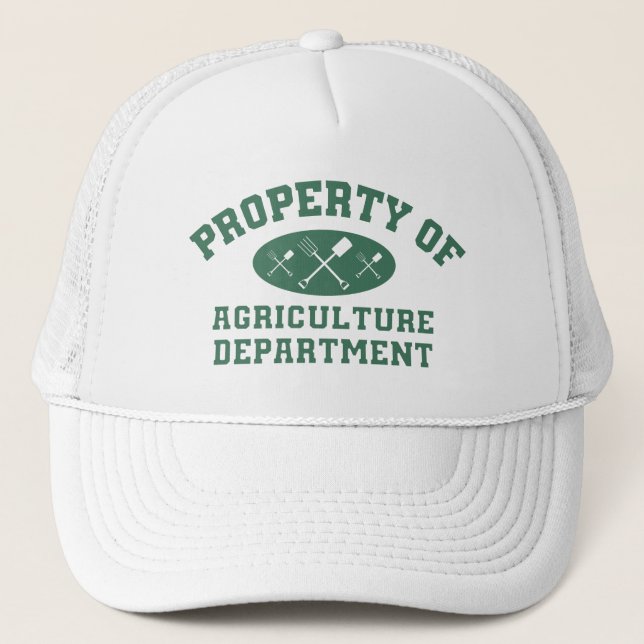 Gorra De Camionero Propiedad Del Departamento De Agricultura (Anverso)