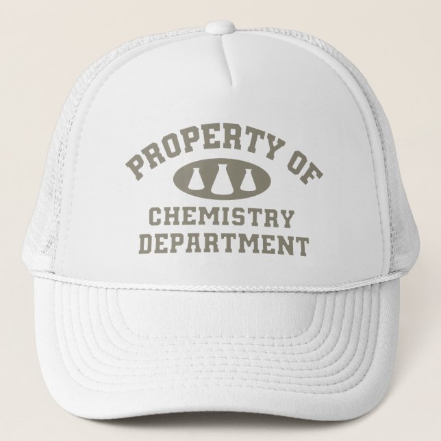Gorra De Camionero Propiedad Del Departamento De Química (Anverso)