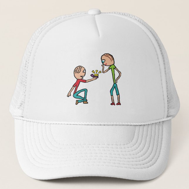 Gorra De Camionero Propuesta de matrimonio de compromiso (Anverso)
