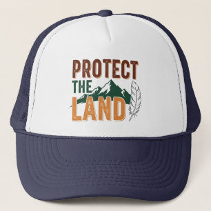 Gorra De Camionero "Protege la Tierra" Naturaleza Montañosa Ecológica