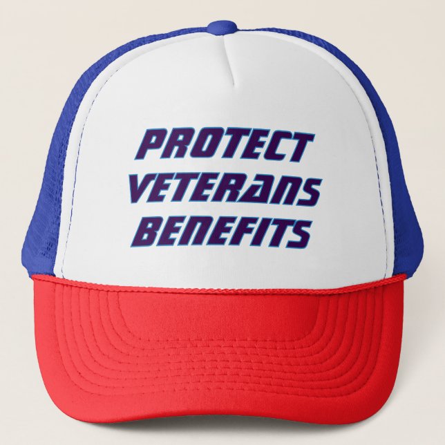Gorra De Camionero Proteger a los veteranos beneficia lo político (Anverso)