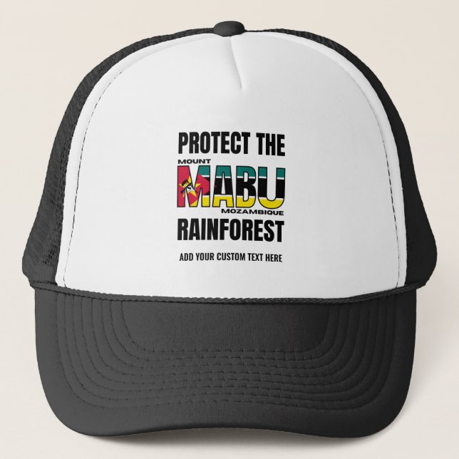 Gorra De Camionero Proteger la bandera de Mozambique del MONTE MABU R (Anverso)