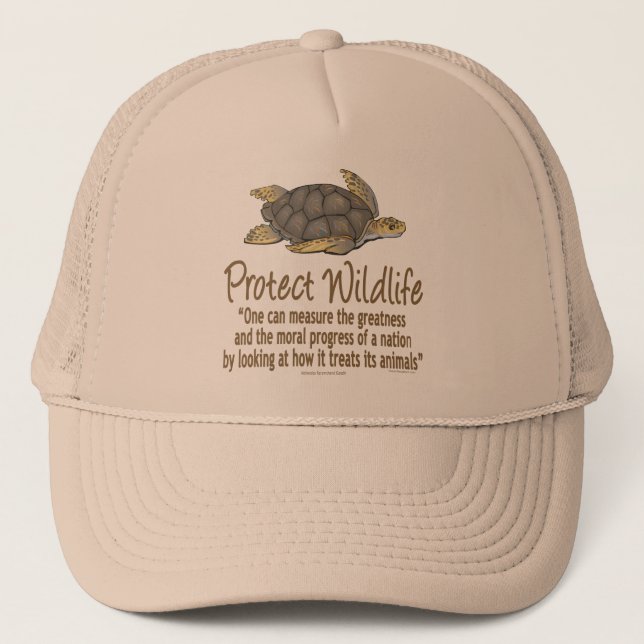 Gorra De Camionero Proteger las tortugas marinas (Anverso)