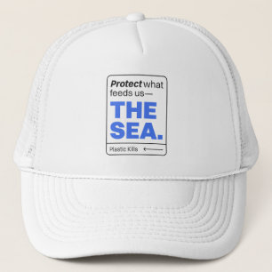 Gorra De Camionero Proteger lo que nos alimenta: El mar Contaminaci