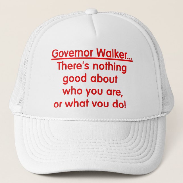 Gorra De Camionero Protesta de Wisconsin (Anverso)