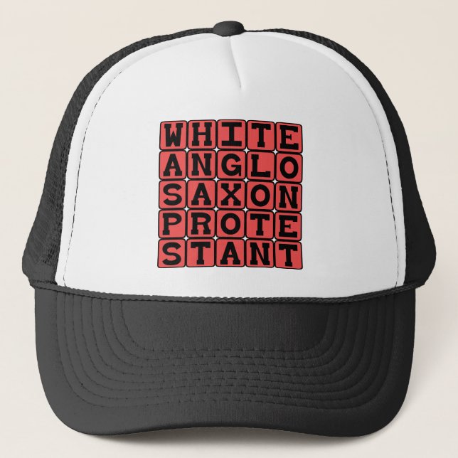 Gorra De Camionero Protestant sajón Anglo blanco, AVISPA (Anverso)