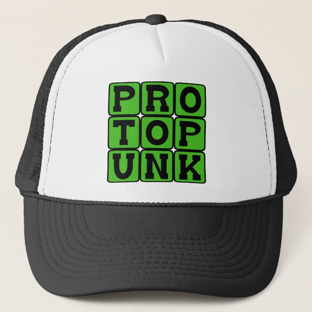 Gorra De Camionero Protopunk, Género Musical (Anverso)