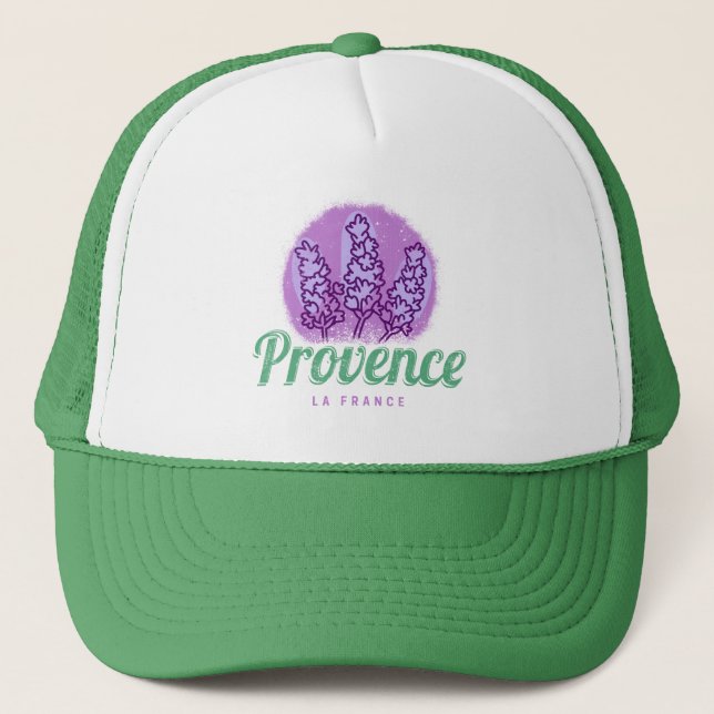 Gorra De Camionero Provenza Retro Lavender Riviera Francesa Francia (Anverso)