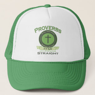 Gorra De Camionero Proverbios 3:6 Ruta de inspiración espiritual
