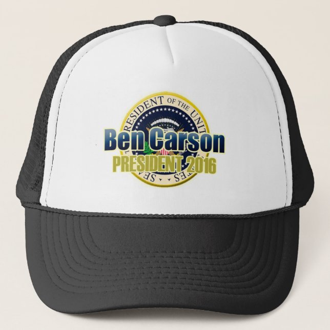 Gorra De Camionero Proyecto Benjamin Carson para el presidente (Anverso)