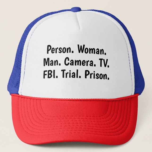 Gorra De Camionero Prueba cognitiva divertida de Trump (Anverso)