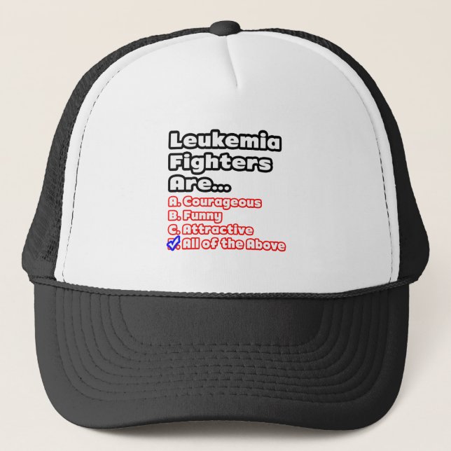 Gorra De Camionero Prueba de lucha contra la leucemia (Anverso)