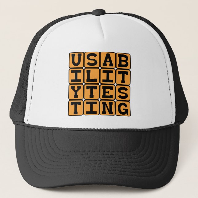 Gorra De Camionero Pruebas de usabilidad, pruebas de etapa beta (Anverso)