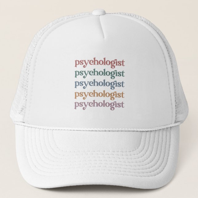 Gorra De Camionero Psicólogo Retro Graduación Estudiantil de Psicolog (Anverso)