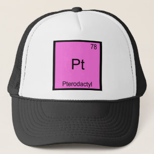 Gorra De Camionero Pt - Pterodactilo Símbolo de Elemento de Química D