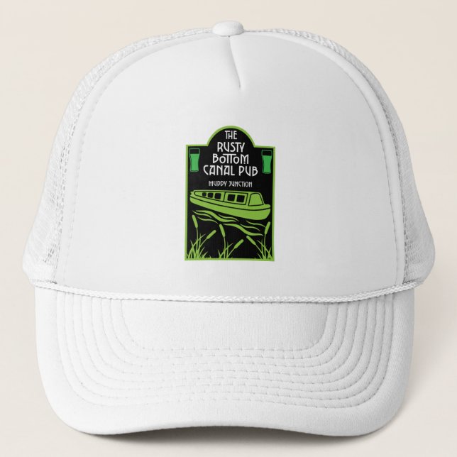 Gorra De Camionero Pub de canales de Narrowboat  (Anverso)