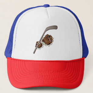 Gorra De Camionero Puck salvaje: Camiseta de diseño de hockey sobre l