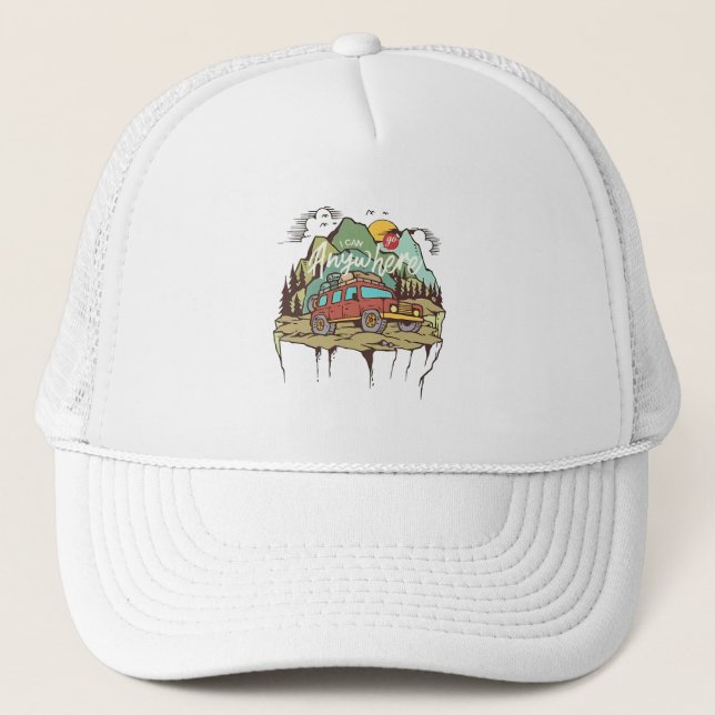 Gorra De Camionero Puedo ir a cualquier lugar (Anverso)