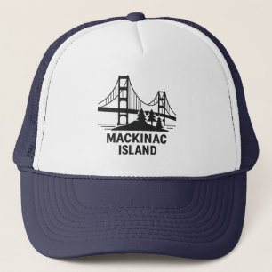 Gorra De Camionero Puente de la isla de Mackinac   Michigan