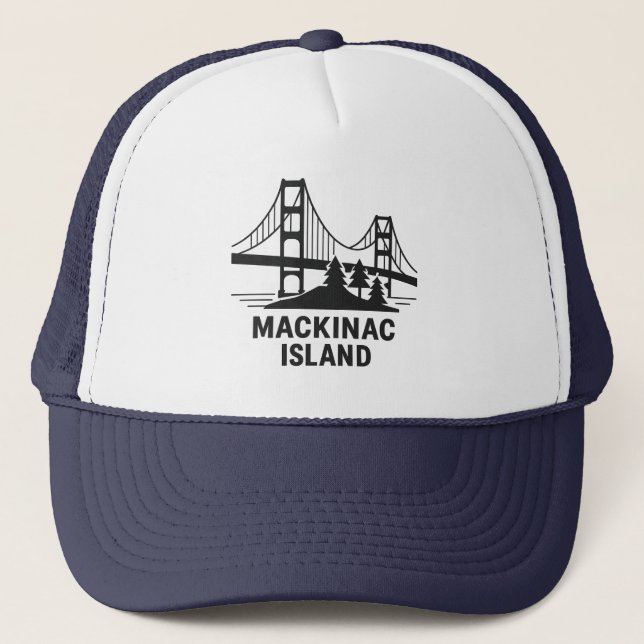 Gorra De Camionero Puente de la isla de Mackinac | Michigan (Anverso)
