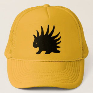 Gorra De Camionero Puerco-espín Liberal Libertario de color negro.
