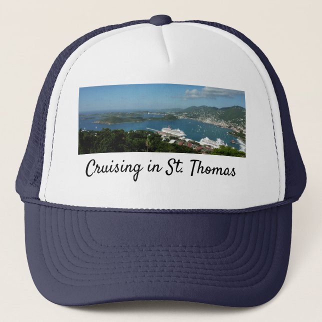 Gorra De Camionero Puerto de St. Thomas Islas Vírgenes Estadounidense (Anverso)
