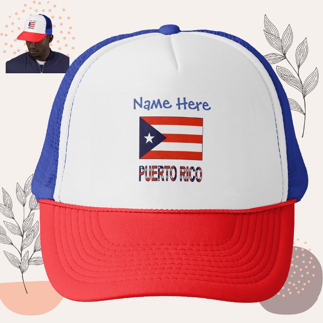 Gorra De Camionero Puerto Rico Bandera de Puerto Rico Personalización (Subido por el creador)