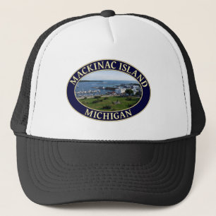 Gorra De Camionero Puerto y lago de la isla Mackinac en Michigan