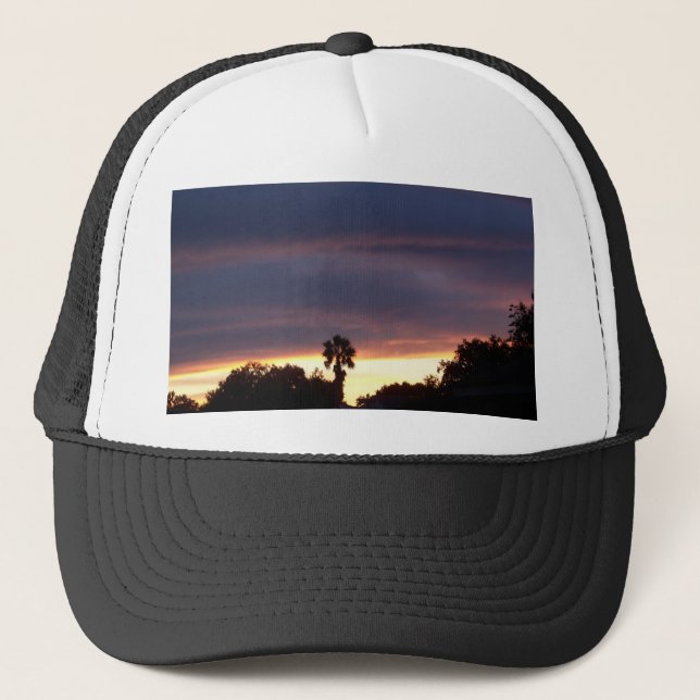 Gorra De Camionero puesta de sol en cielo tormentoso (Anverso)