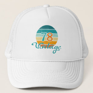 Gorra De Camionero Puesta de sol retro 78 vintage deteriorada