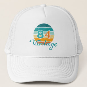 Gorra De Camionero Puesta de sol retro 84 vintage deteriorada