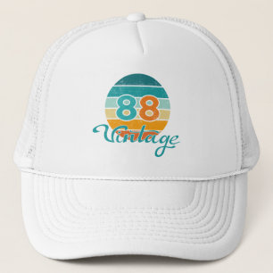 Gorra De Camionero Puesta de sol retro 88 vintage deteriorada