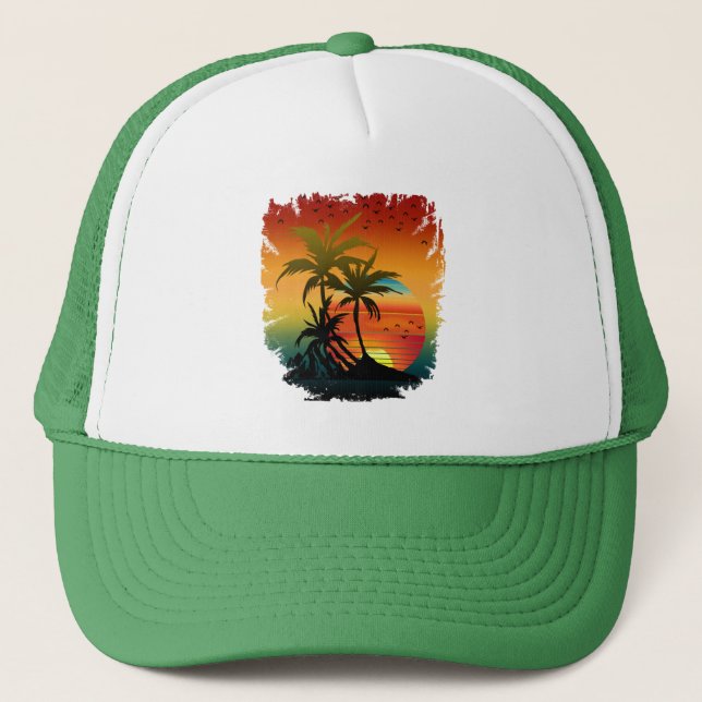 Gorra De Camionero Puesta del sol  (Anverso)
