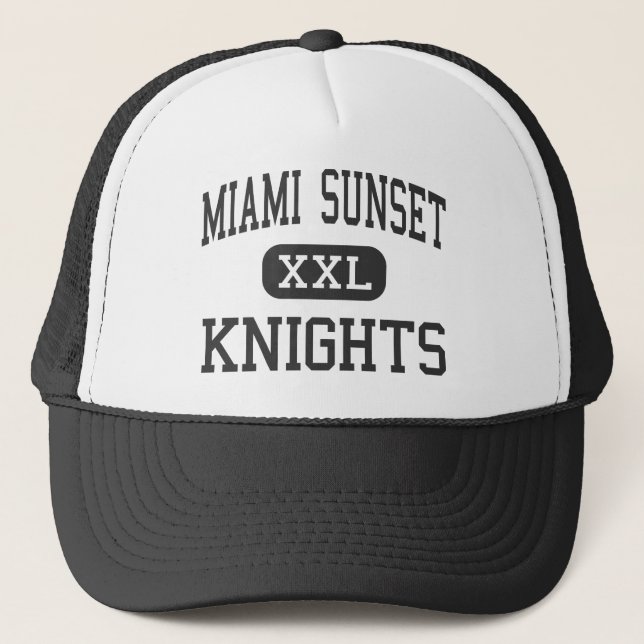 Gorra De Camionero Puesta del sol de Miami - caballeros - alta - (Anverso)