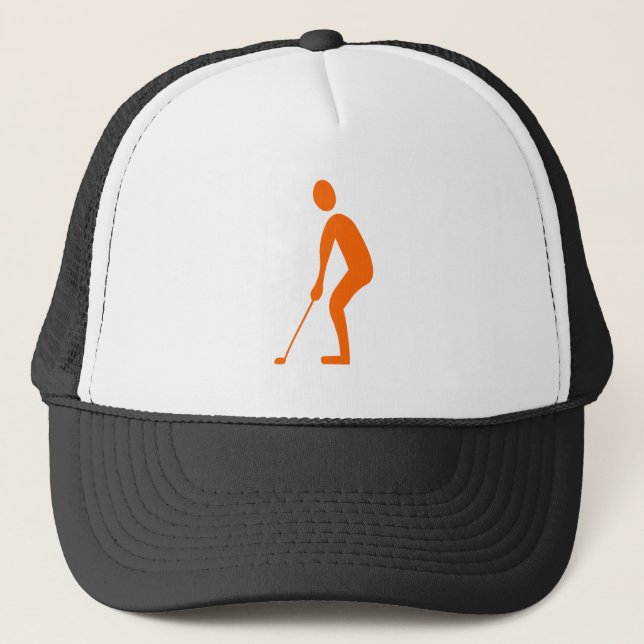 Gorra De Camionero Puesta - Naranja (Anverso)