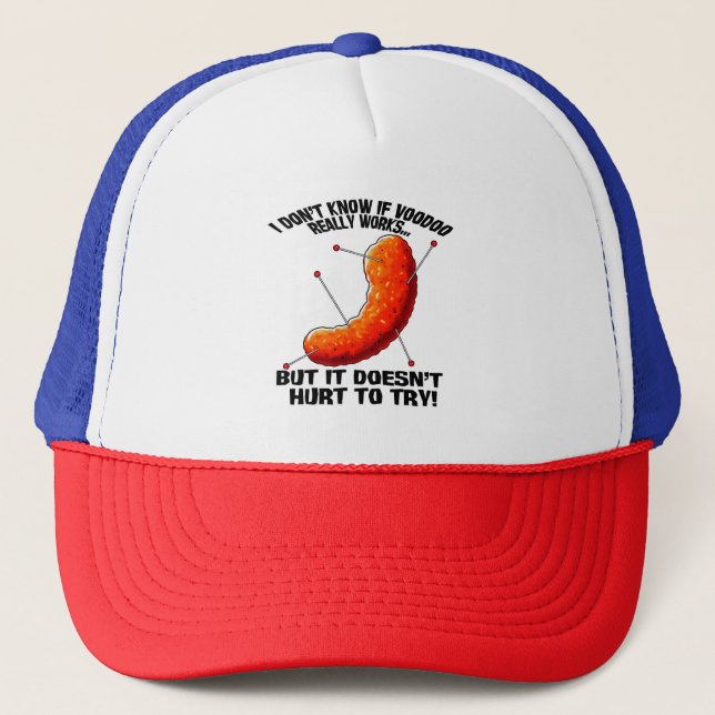Gorra De Camionero Puff de queso vudú - Chiste anti Trump (Anverso)