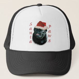 Gorra De Camionero Pug (blk) Santa Paws