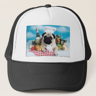 Gorra De Camionero Pug Dog Chef