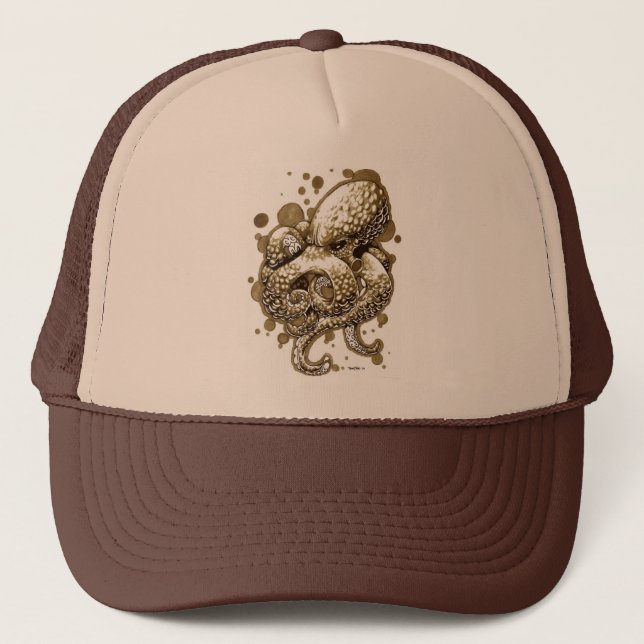 Gorra De Camionero pulpo anaranjado - sept (Anverso)