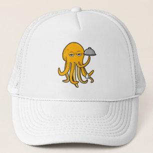 Gorra De Camionero Pulpo como camarero con paño de servir