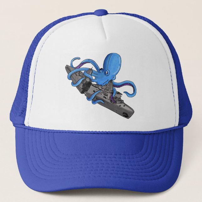 Gorra De Camionero Pulpo CONTRA buque de petróleo (Anverso)