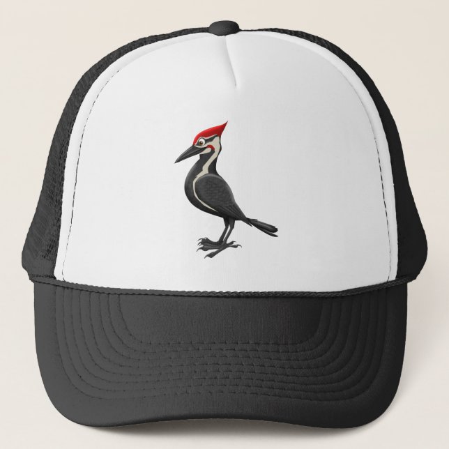 Gorra De Camionero Pulsación de corriente de Pileated (Anverso)